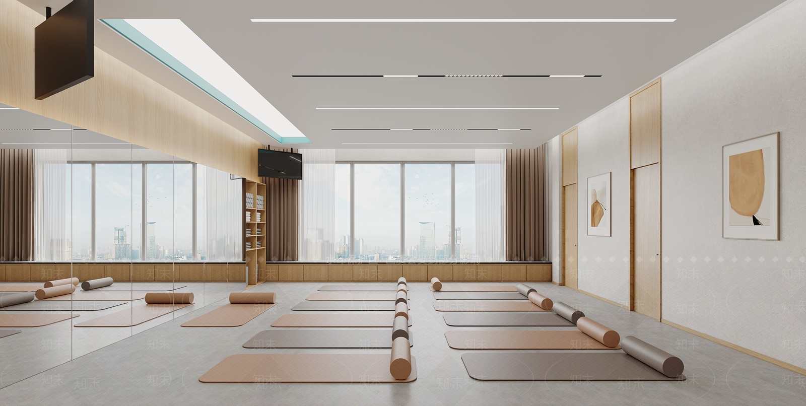 现代瑜伽室3D模型下载【ID:1213927719】