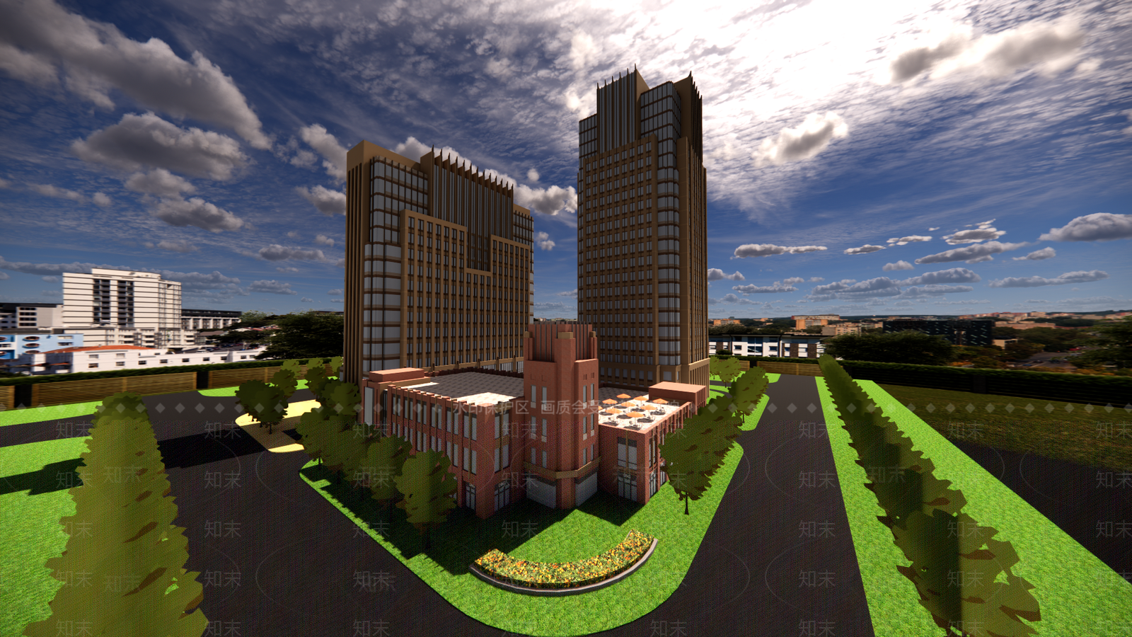 现代英伦风高层住宅SU模型下载【ID:1141712242】