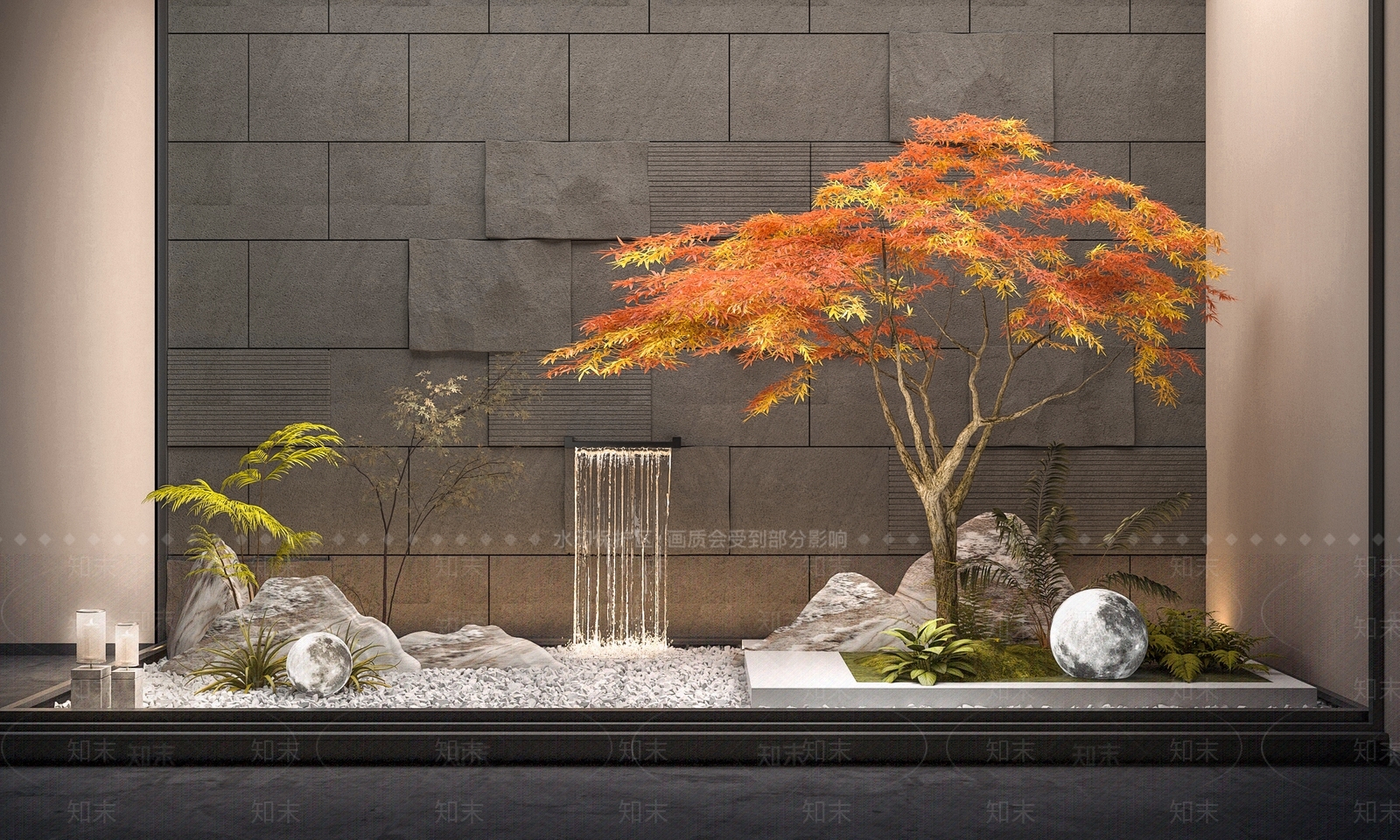 现代假山水景3D模型下载【ID:1141641543】