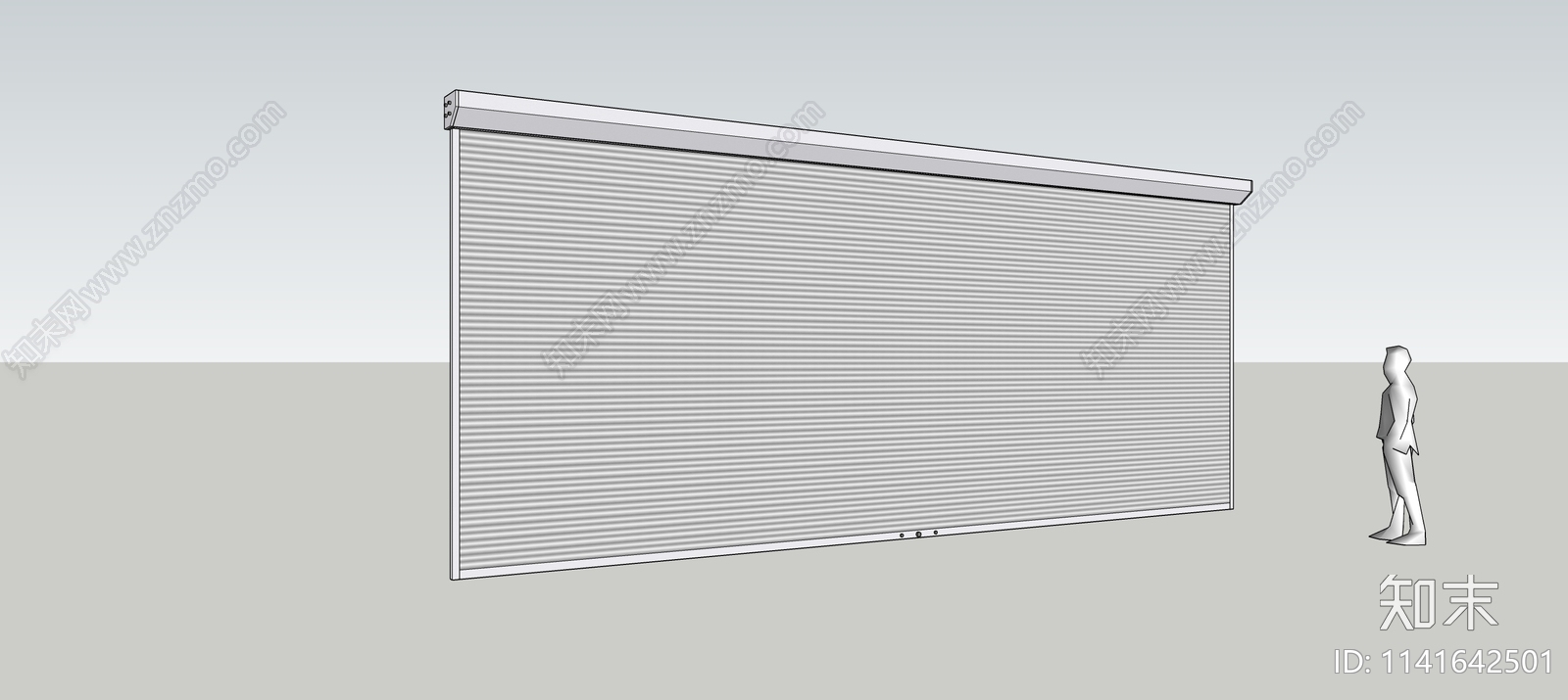 现代车库卷帘门SU模型下载【ID:1141642501】