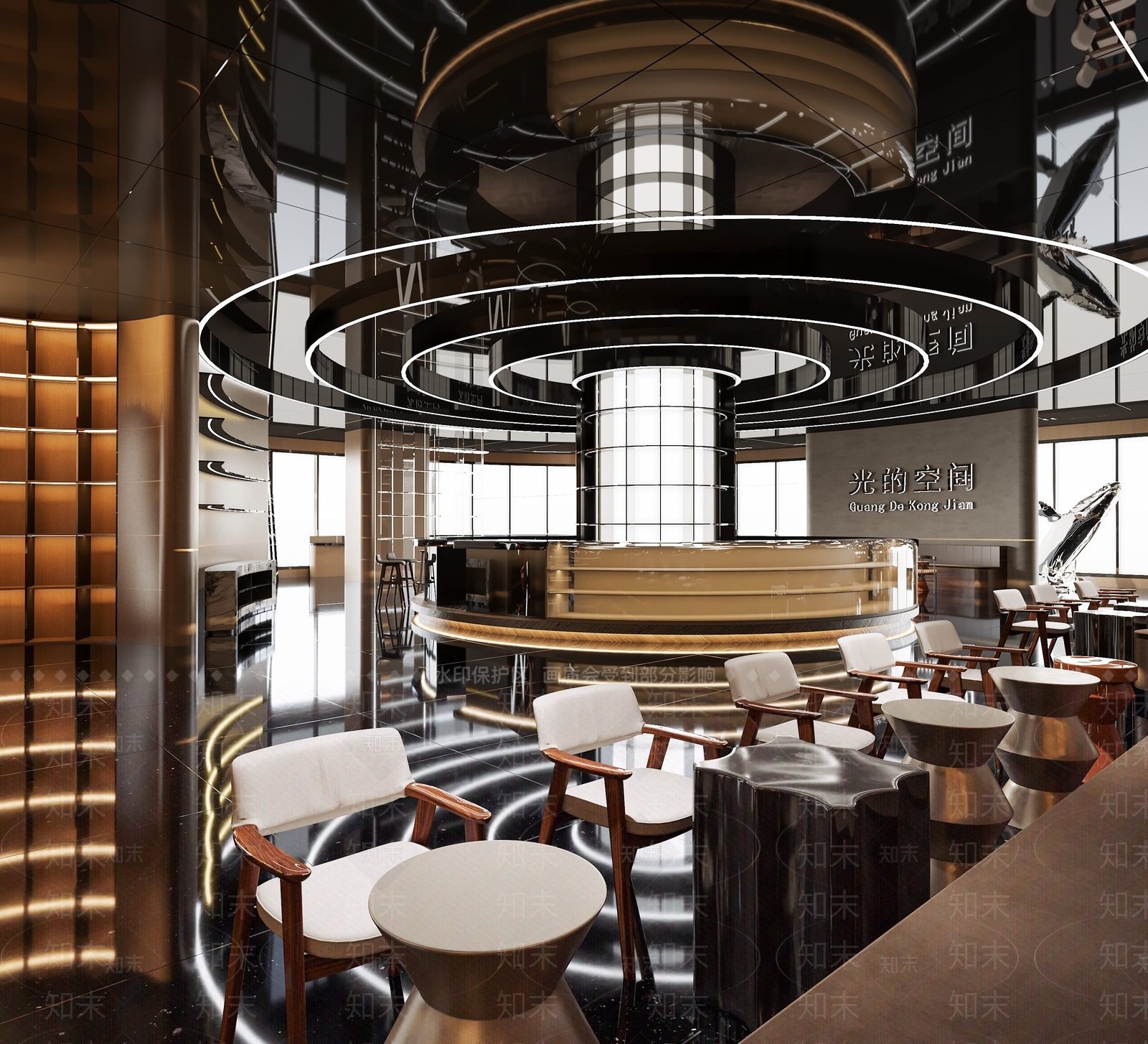现代暗黑系列书店3D模型下载【ID:1141645853】