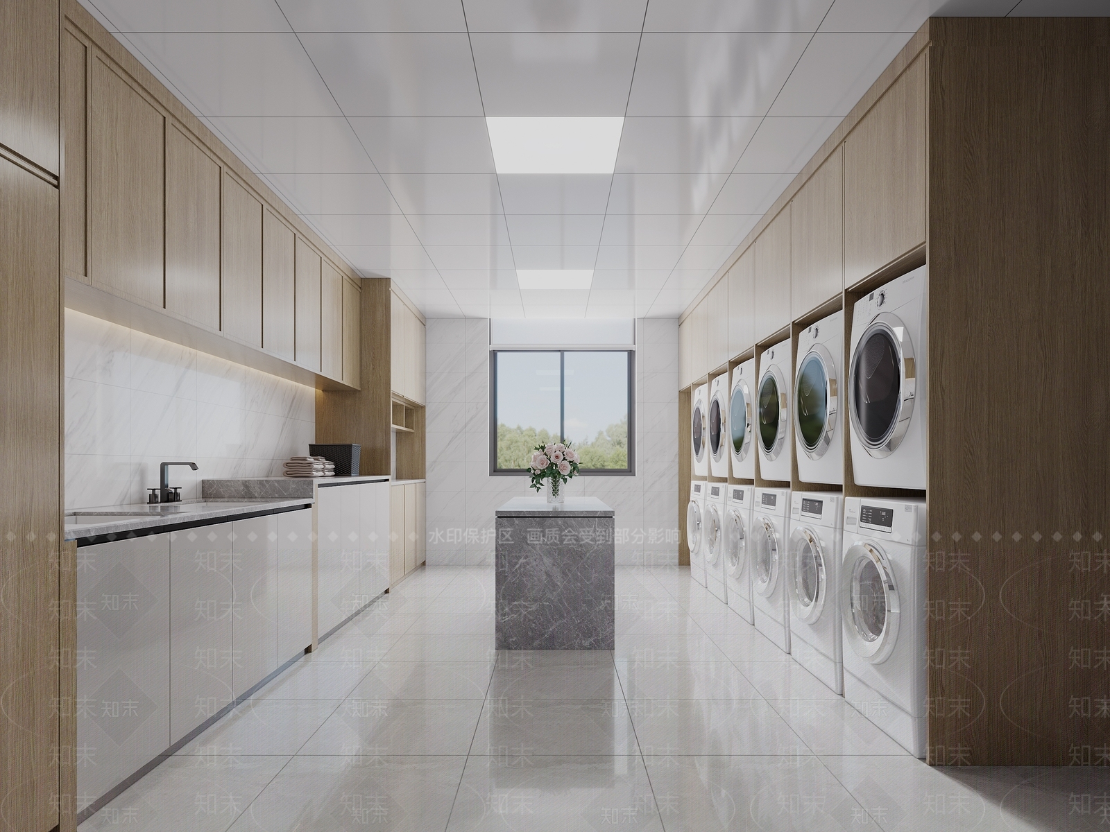 现代公寓洗衣房3D模型下载【ID:1141654104】
