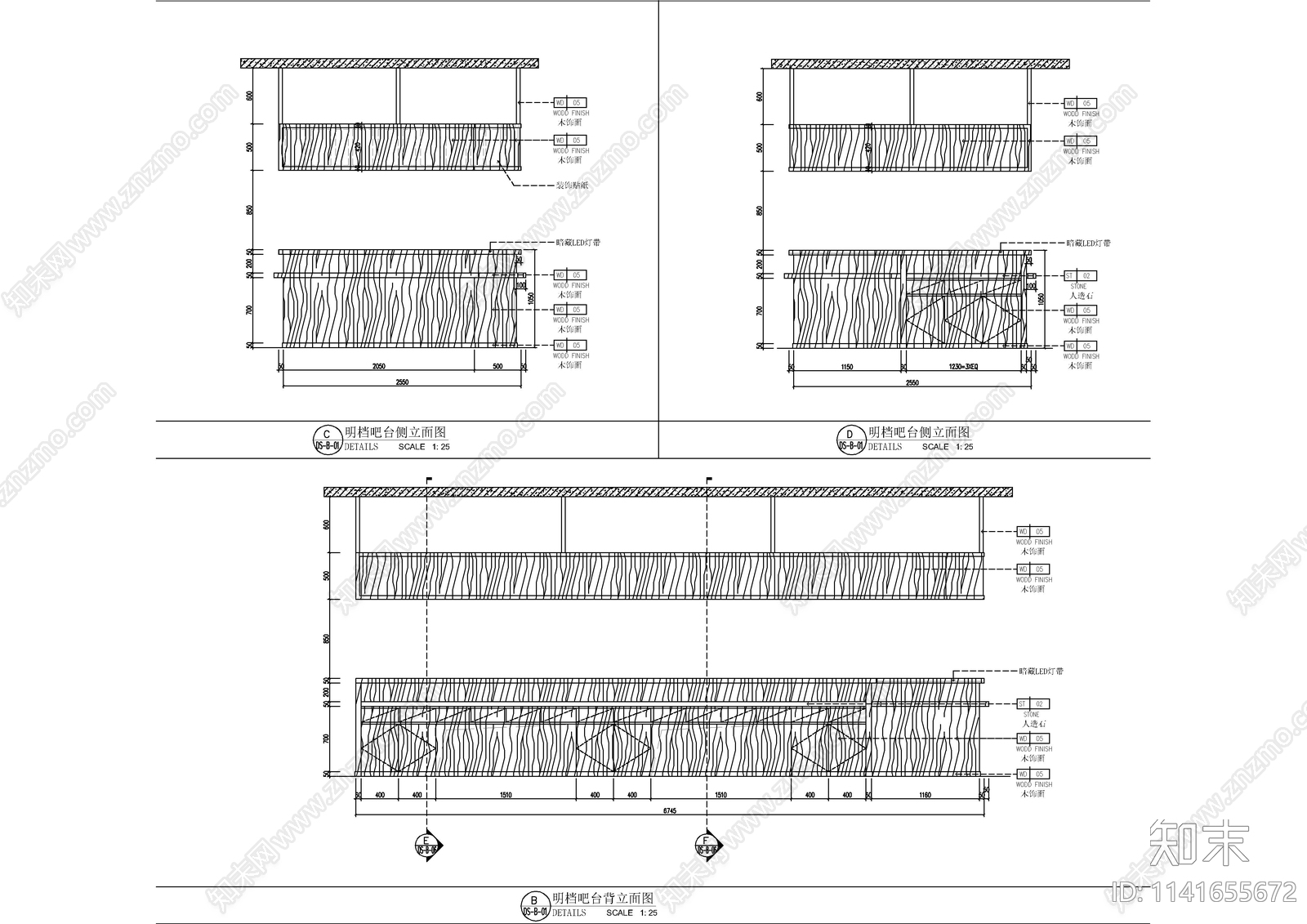 日式料理吧台节点cad施工图下载【ID:1141655672】