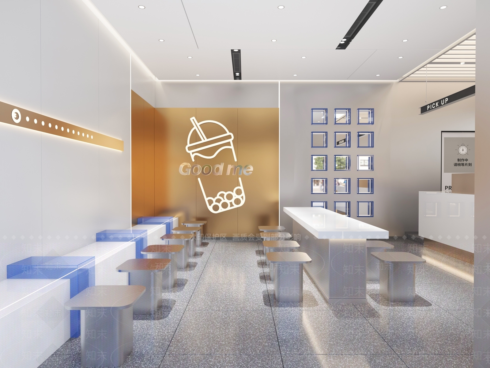 现代奶茶店3D模型下载【ID:1141660320】