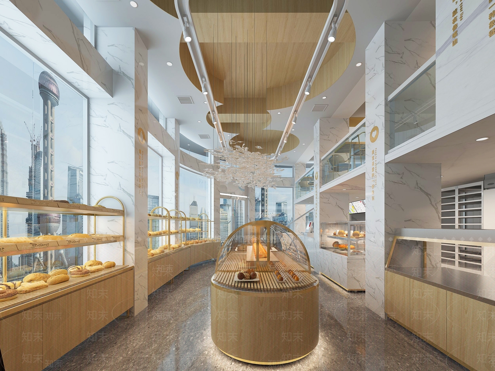 现代甜品面包店3D模型下载【ID:1141660834】