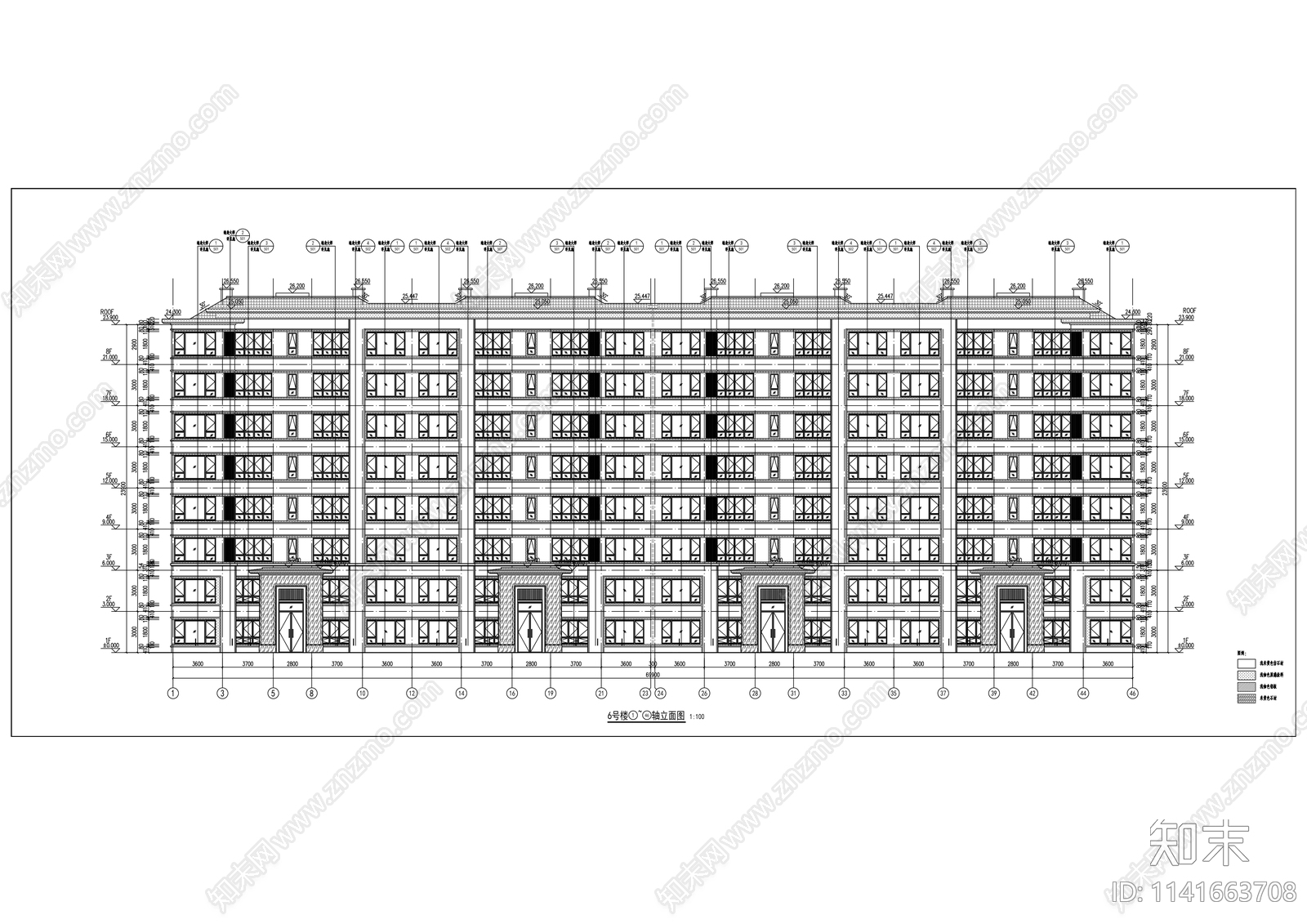 住宅建筑cad施工图下载【ID:1141663708】