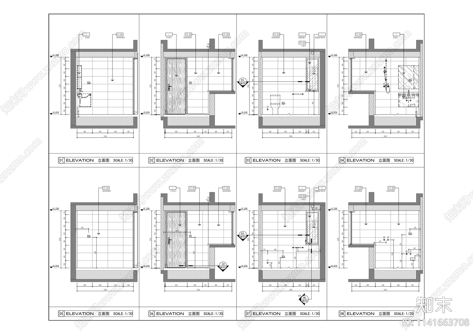 住宅建筑cad施工图下载【ID:1141663708】