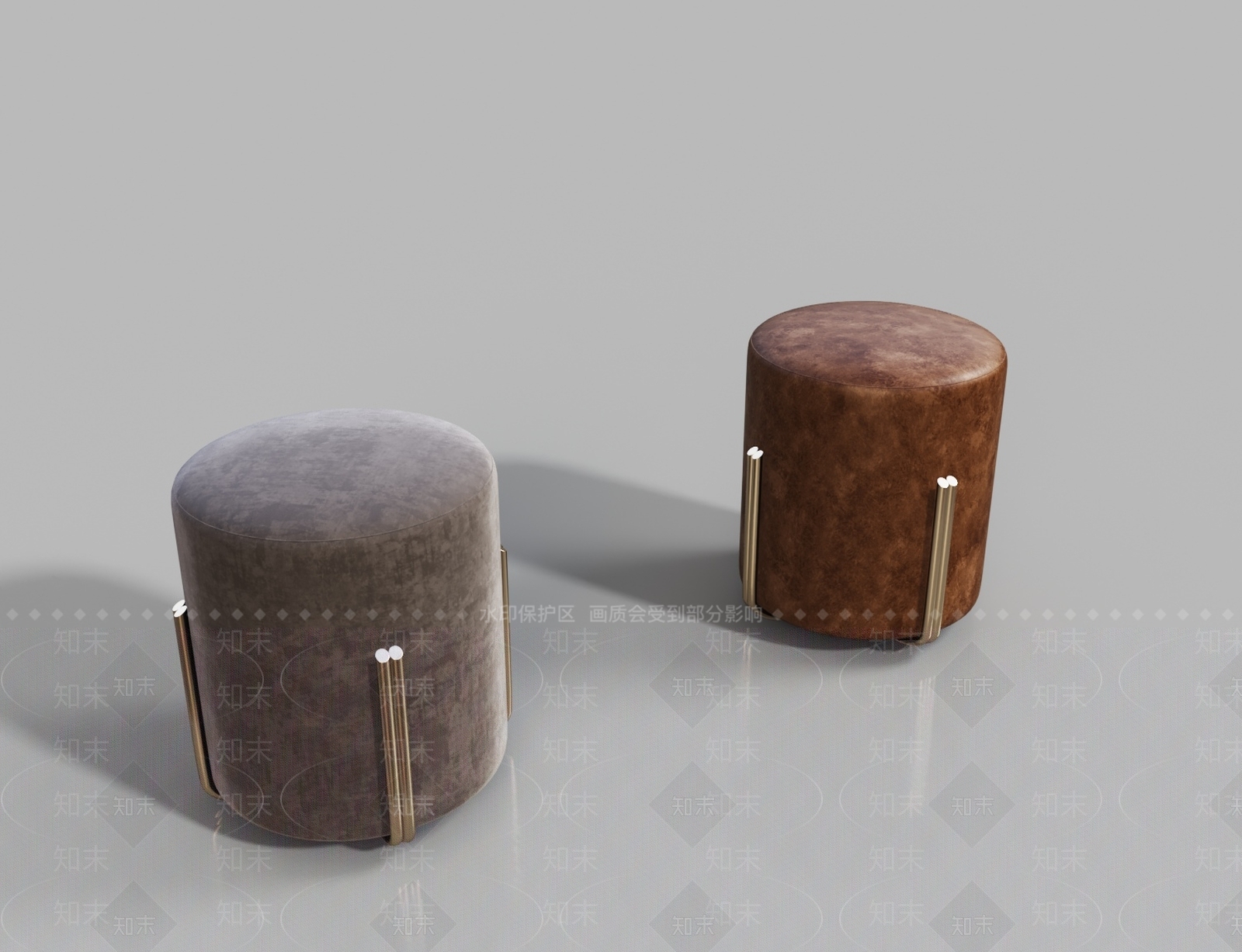 现代沙发凳3D模型下载【ID:1141662114】