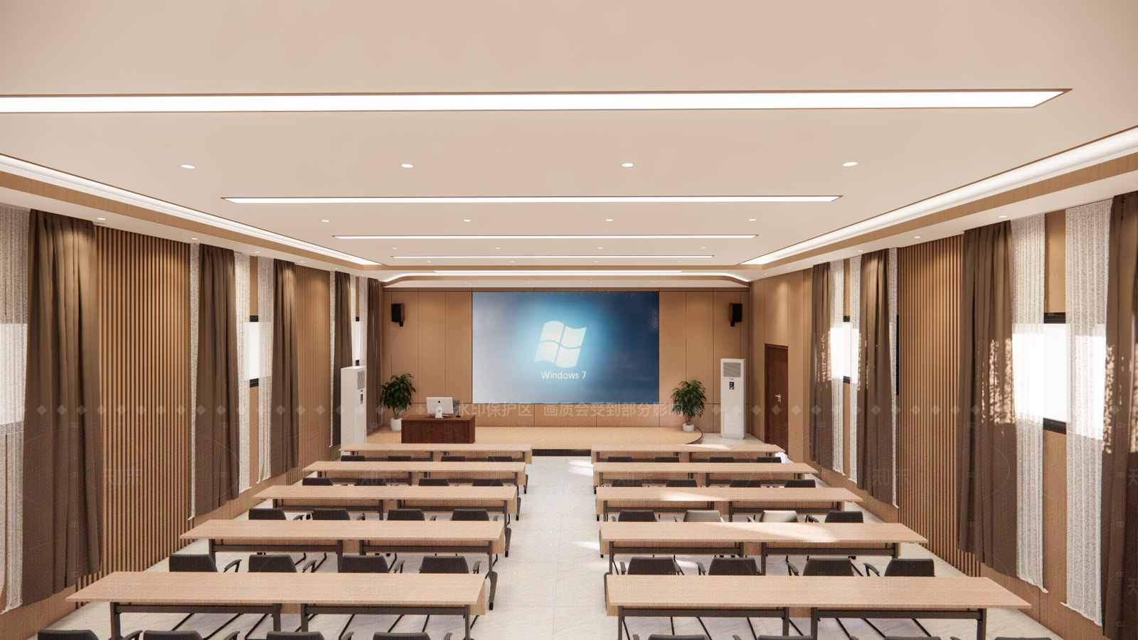 现代企业报告厅SU模型下载【ID:1141662676】
