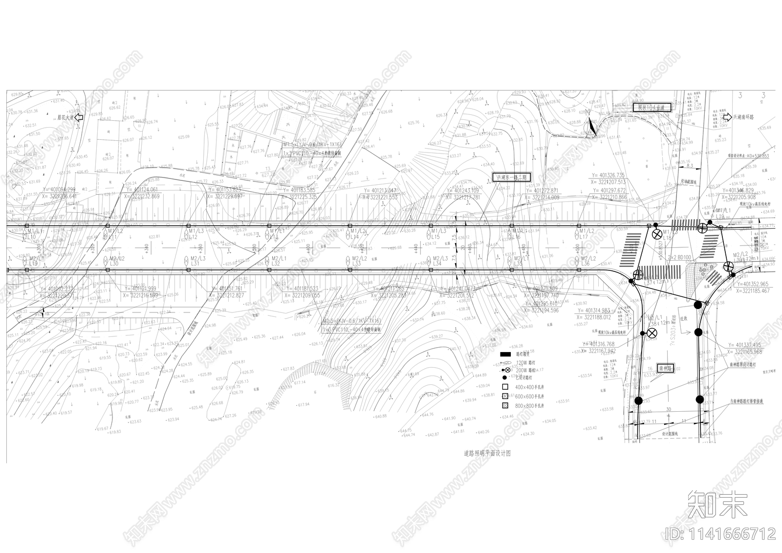 工业园区南平组团兴湖东一路二期工程cad施工图下载【ID:1141666712】