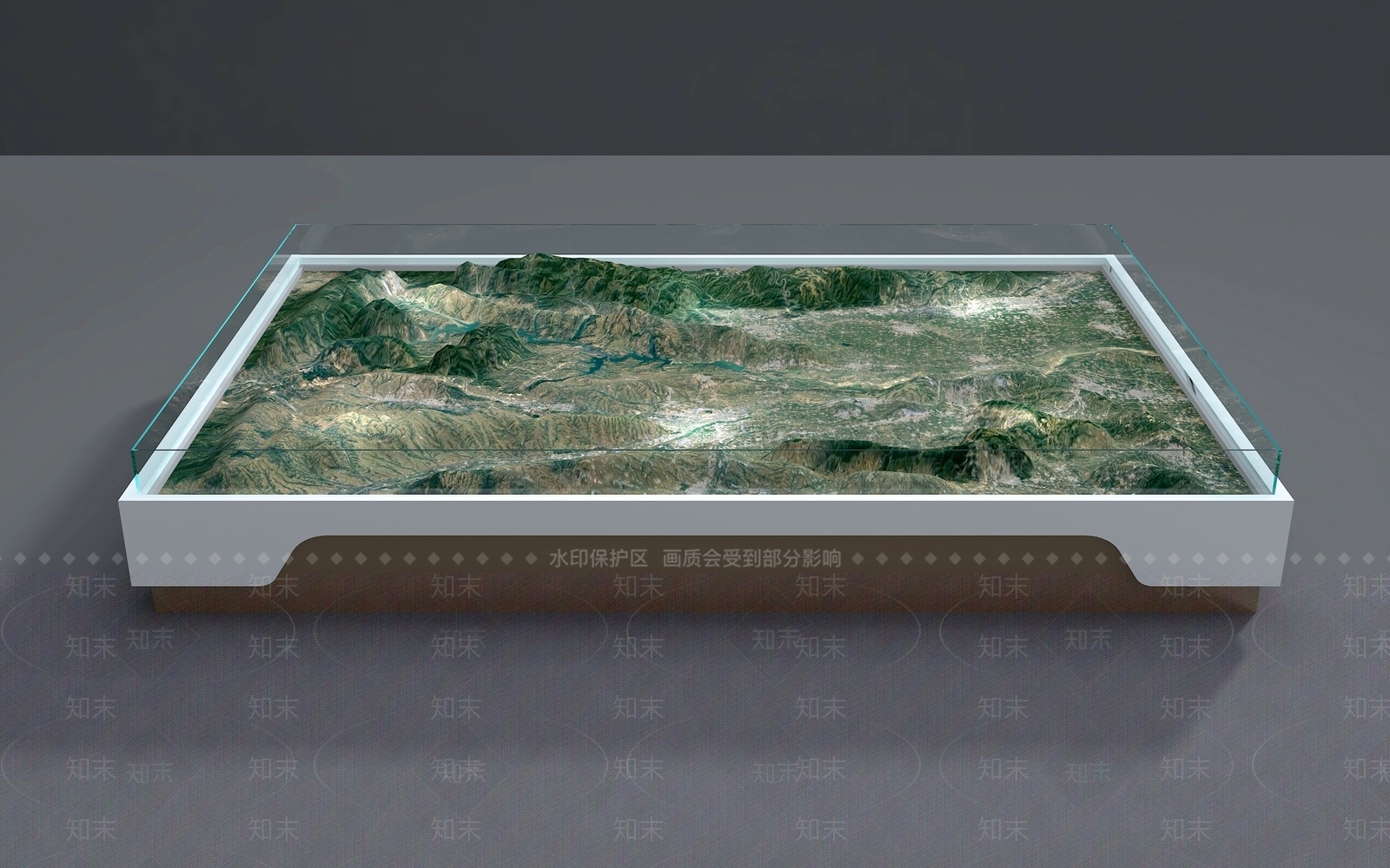 现代地形沙盘3D模型下载【ID:1141667484】