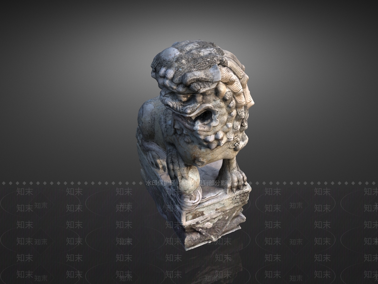 中式铜狮子3D模型下载【ID:1141672763】