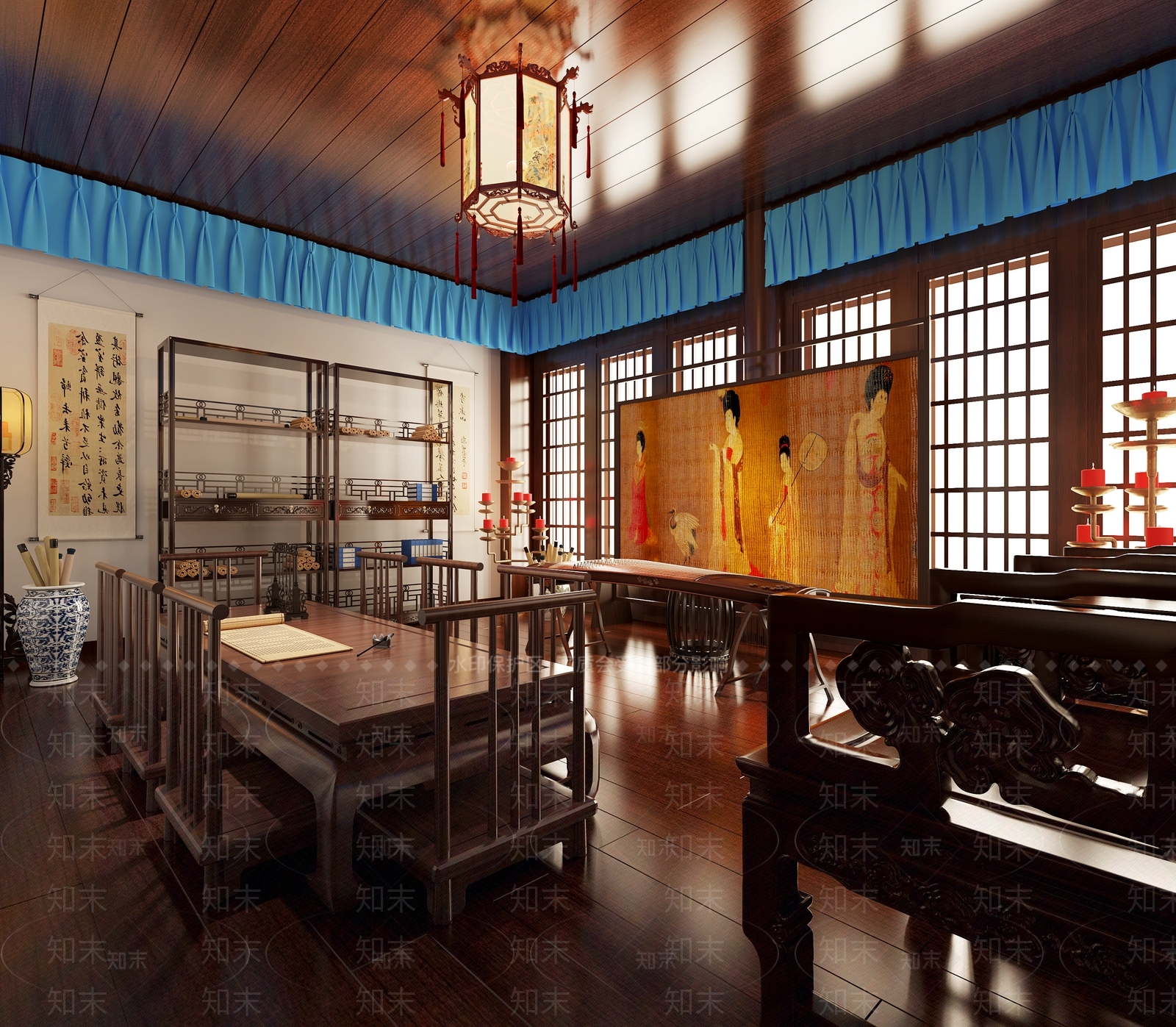 中式影视摄影展厅3D模型下载【ID:1141675404】