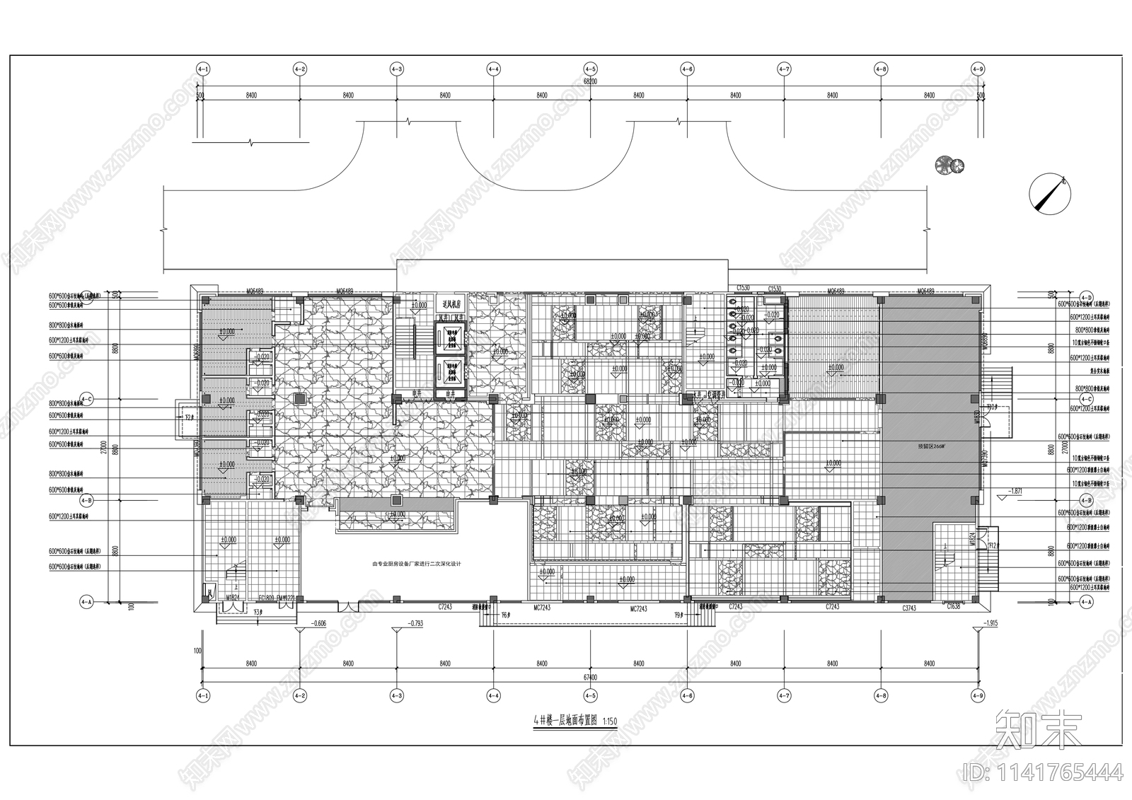 办公楼室内装修cad施工图下载【ID:1141765444】