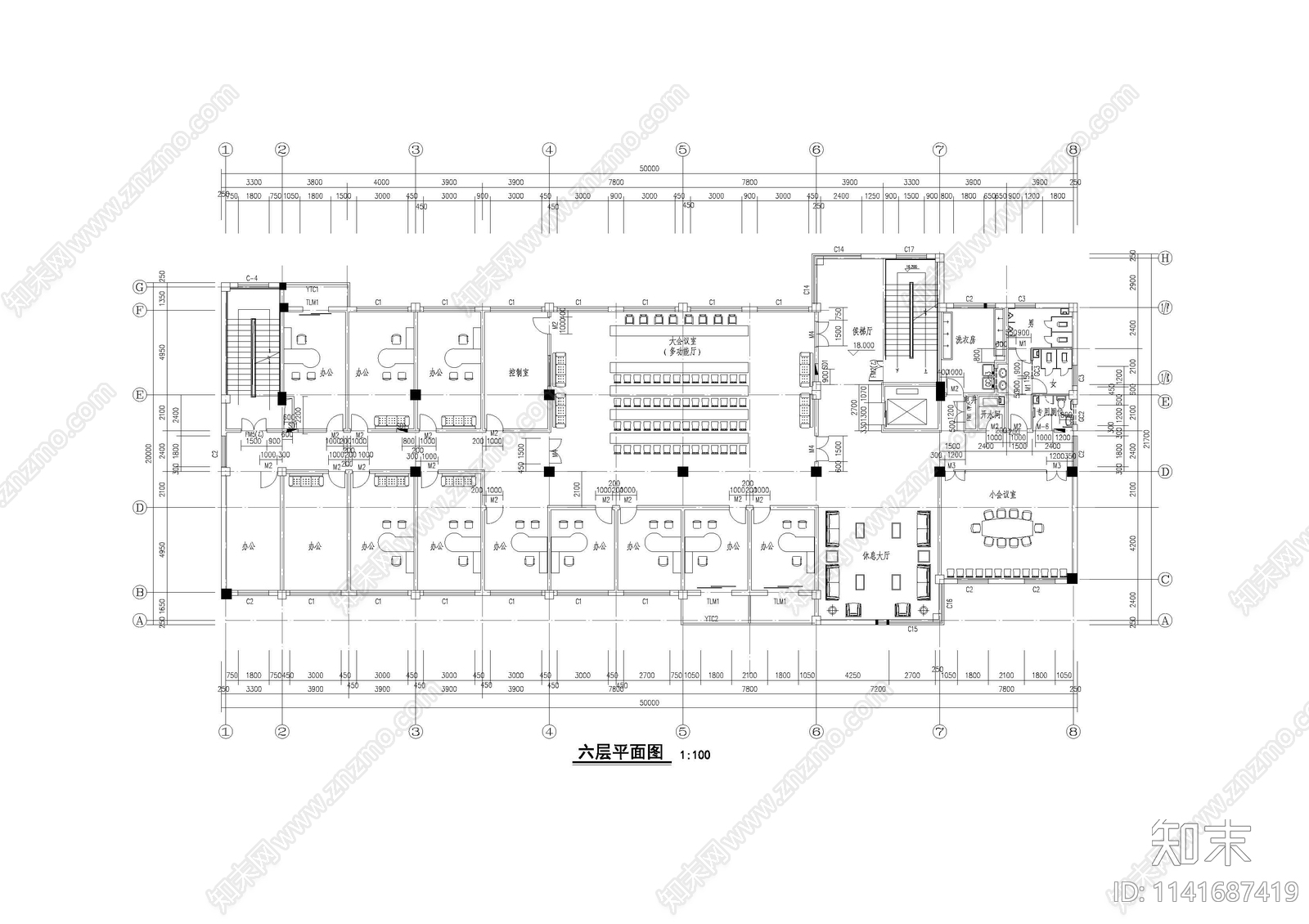 社会福利院建筑cad施工图下载【ID:1141687419】