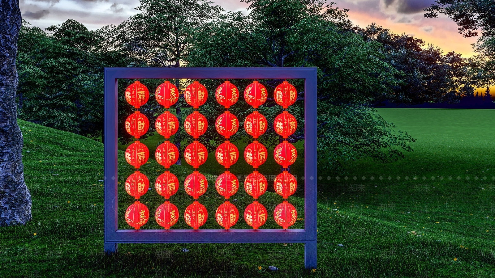 中式灯笼SU模型下载【ID:1141688733】