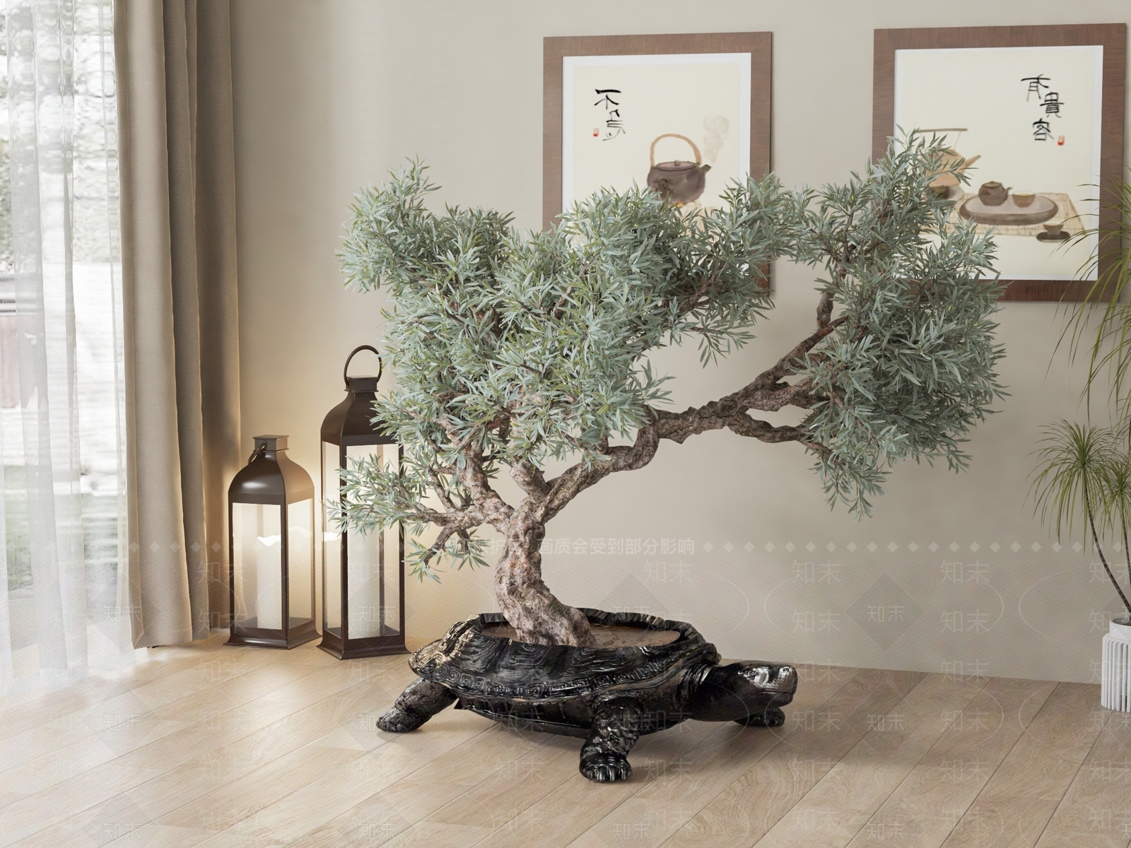 新中式盆景3D模型下载【ID:1141689368】