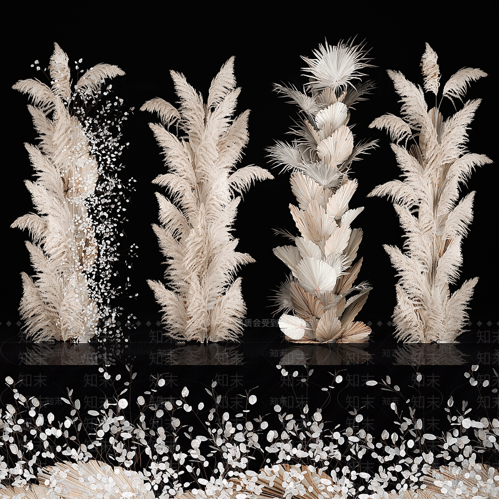 干花芦苇SU模型下载【ID:1141694547】