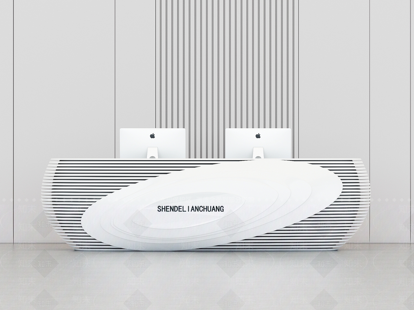 现代科技服务台SU模型下载【ID:1141694891】