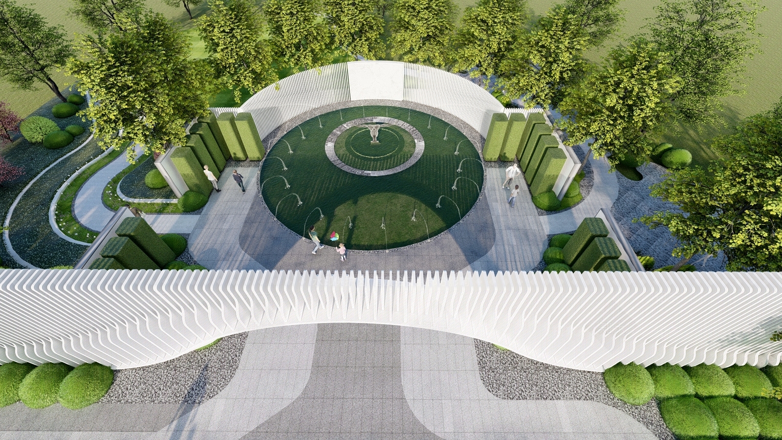 现代景观水景SU模型下载【ID:1141696166】