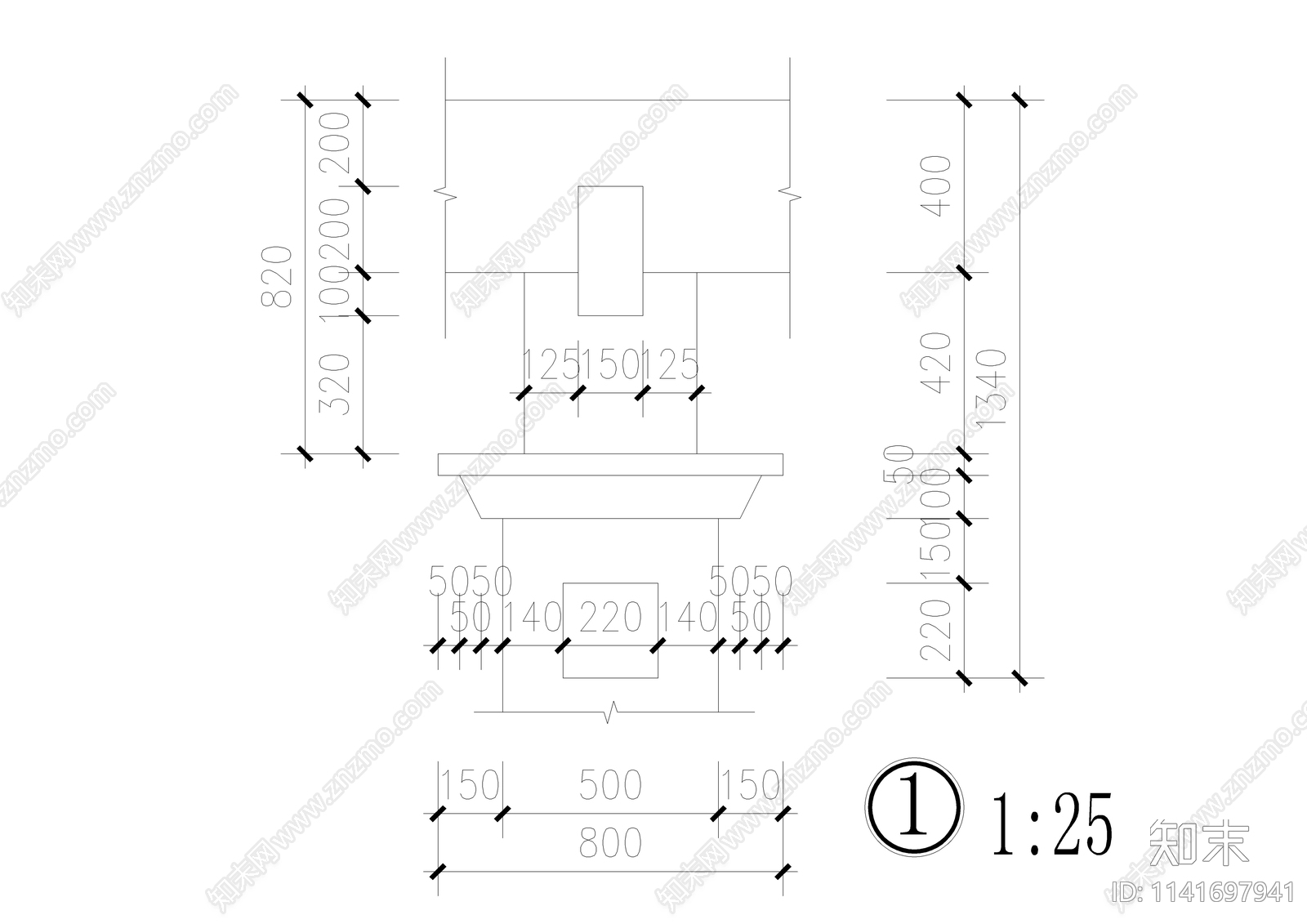 某小区次入口详图cad施工图下载【ID:1141697941】