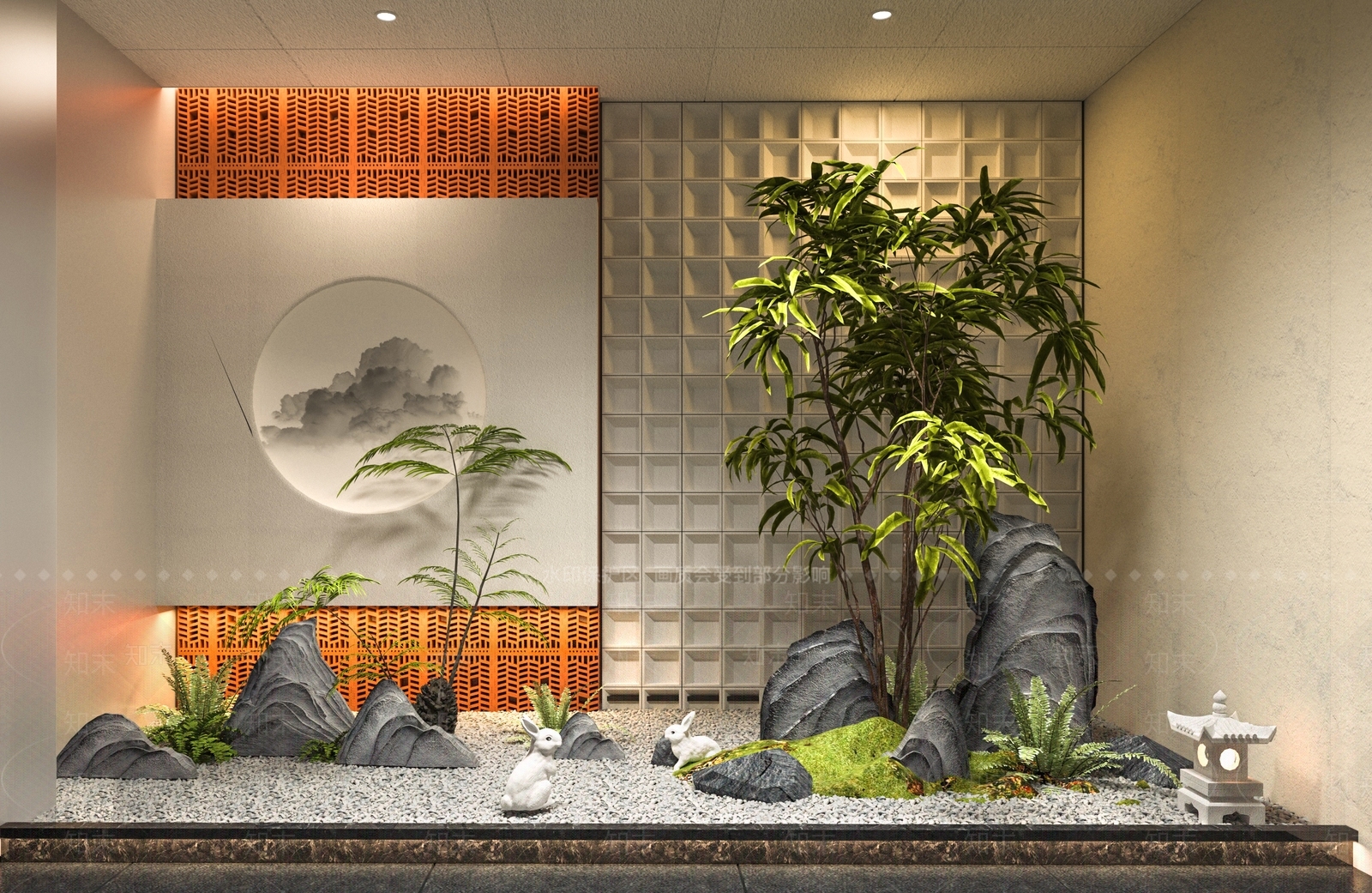 现代景观造景SU模型下载【ID:1141704740】_知末su模型网