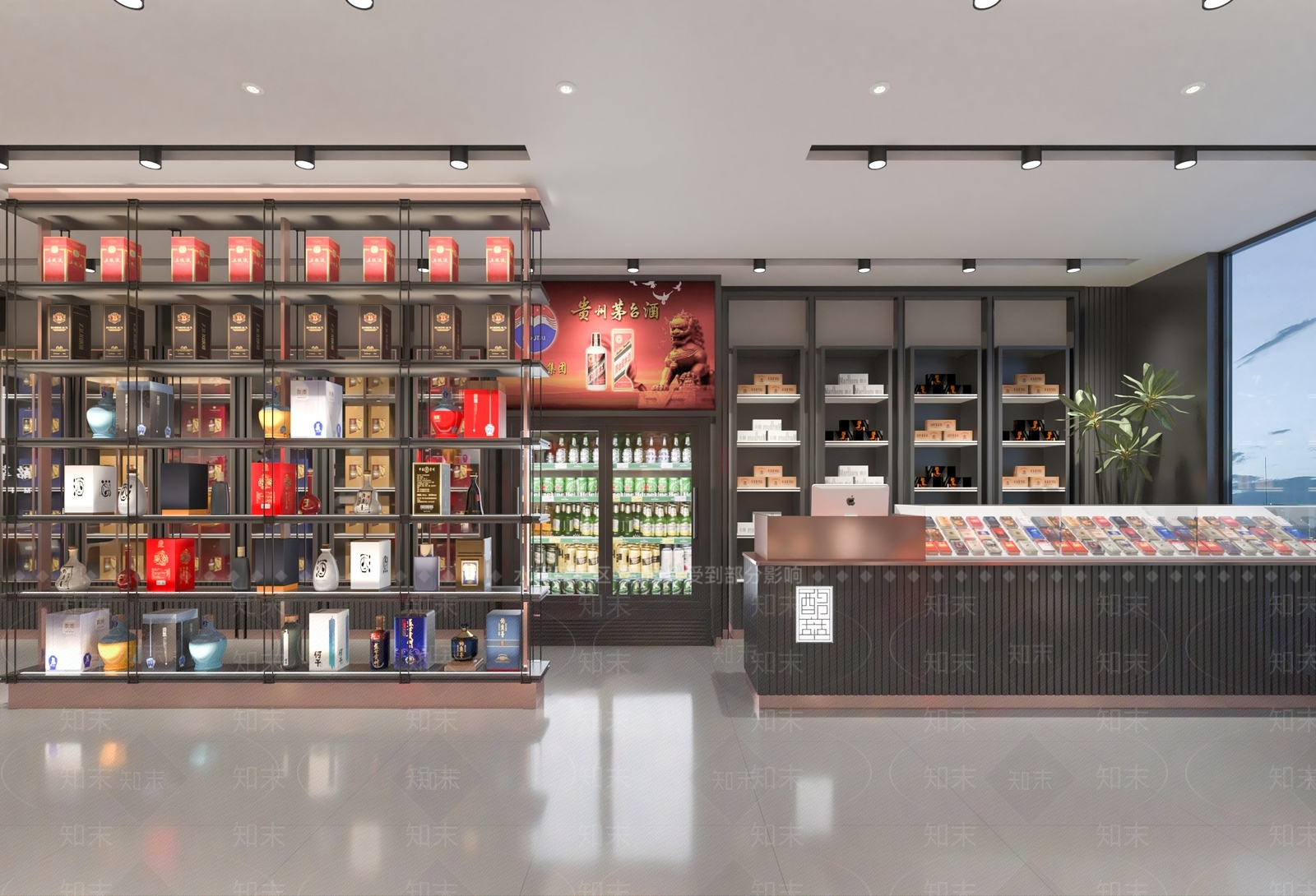 现代烟酒专卖店SU模型下载【ID:1141708639】