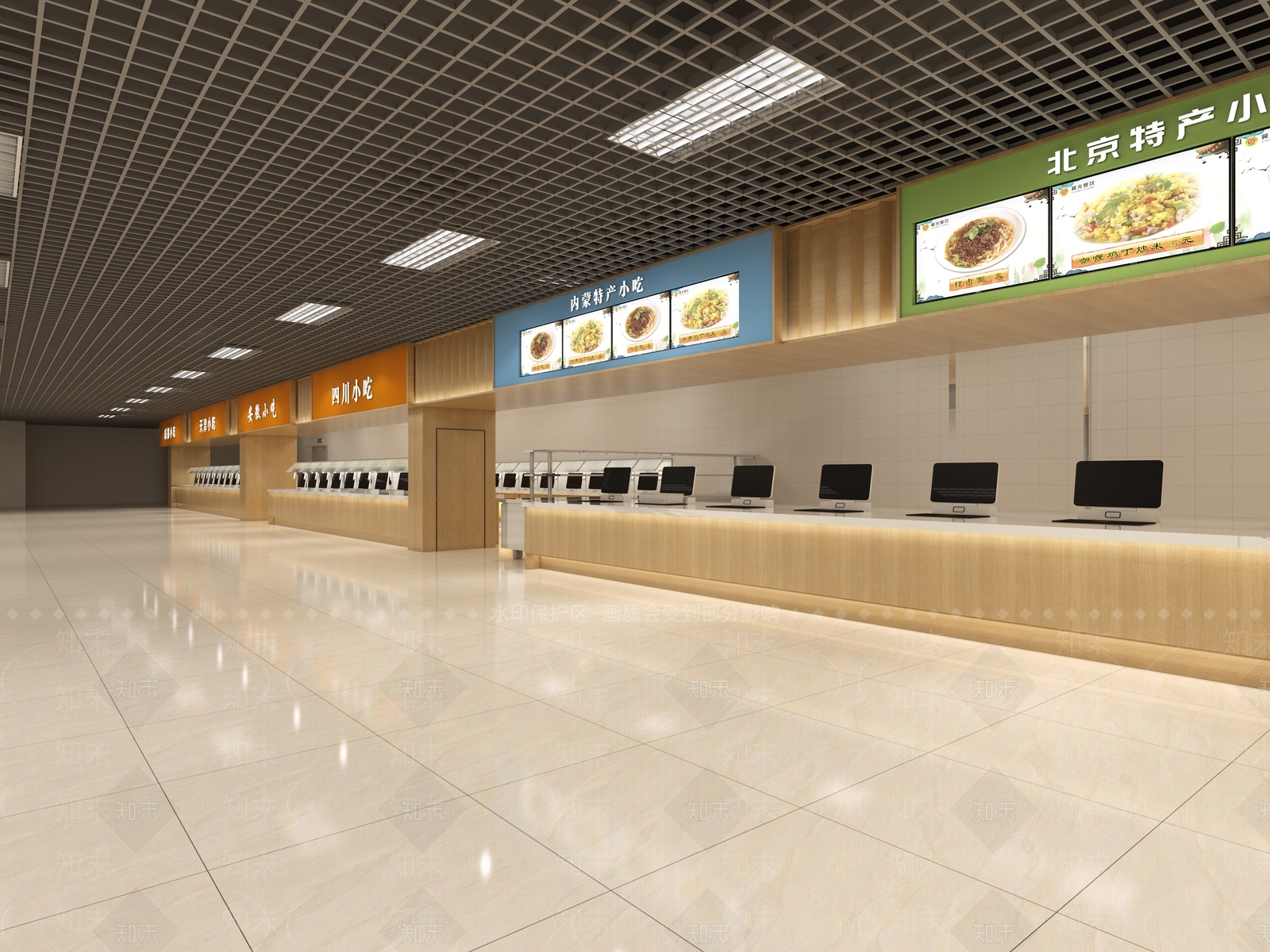 现代自助餐厅3D模型下载【ID:1141708841】