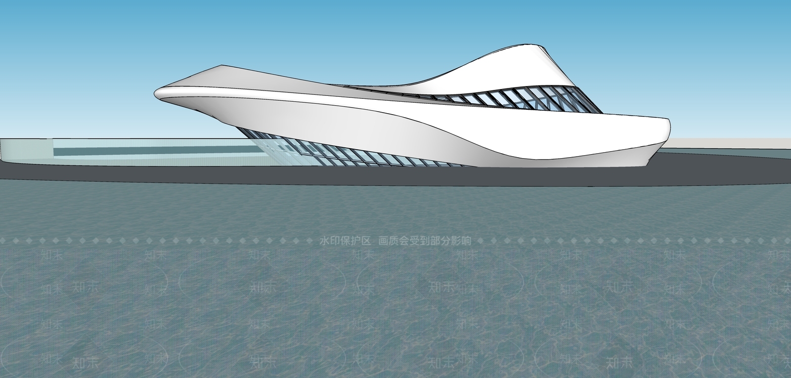 现代文化展览中心SU模型下载【ID:1141714751】