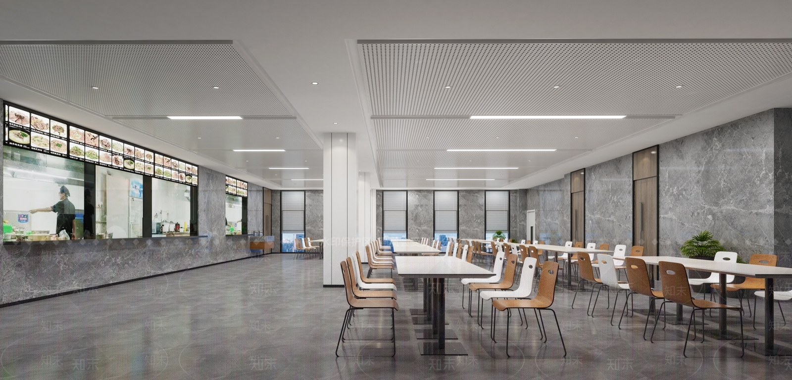 现代公司食堂3D模型下载【ID:1141714819】