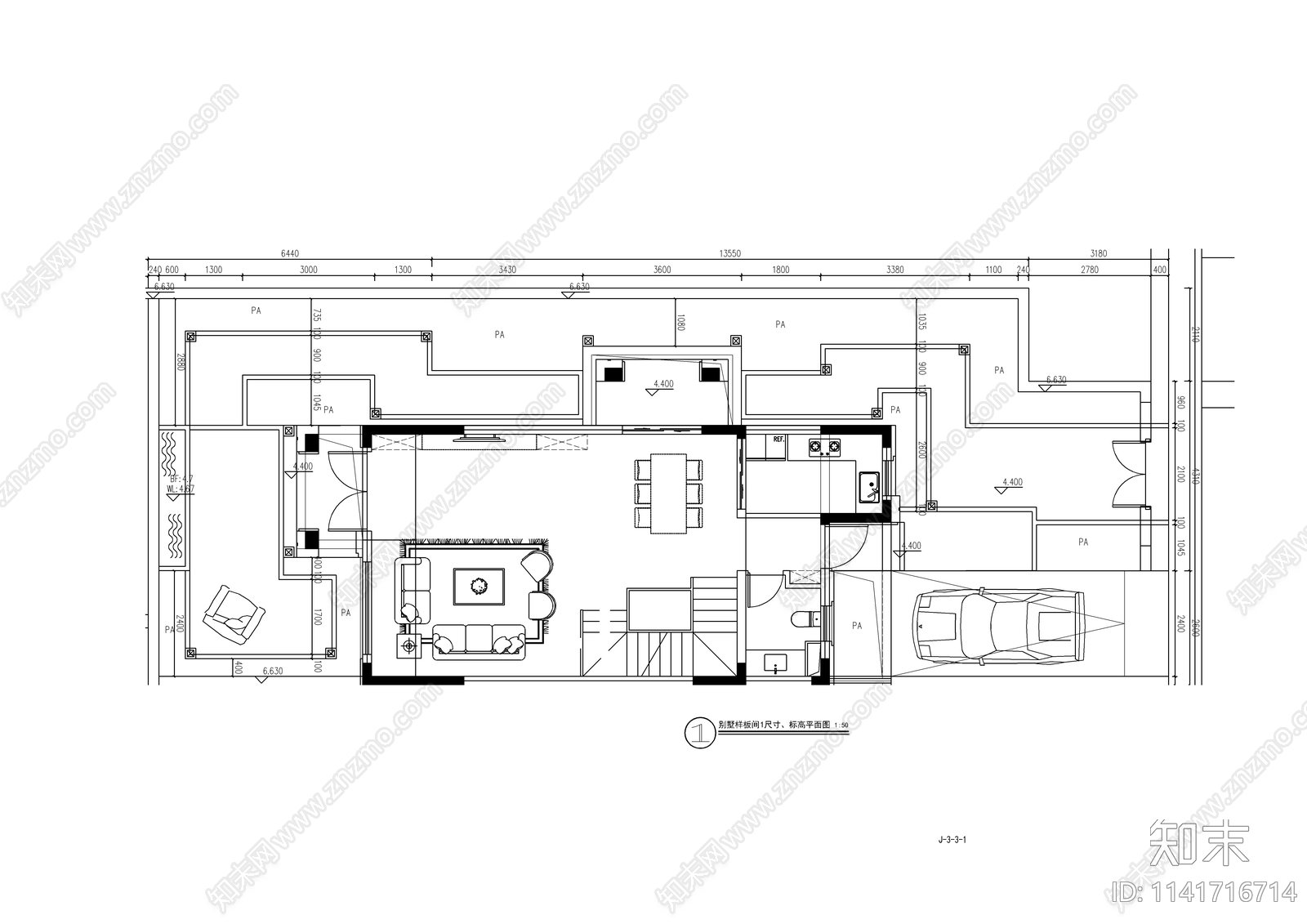 新中式别墅庭院景观cad施工图下载【ID:1141716714】