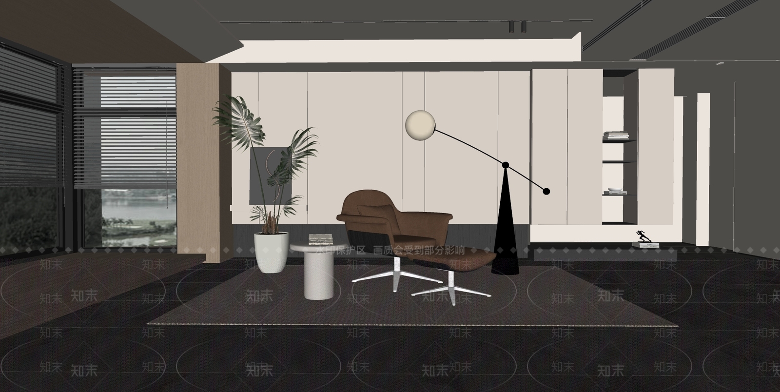 现代躺椅SU模型下载【ID:1141720854】