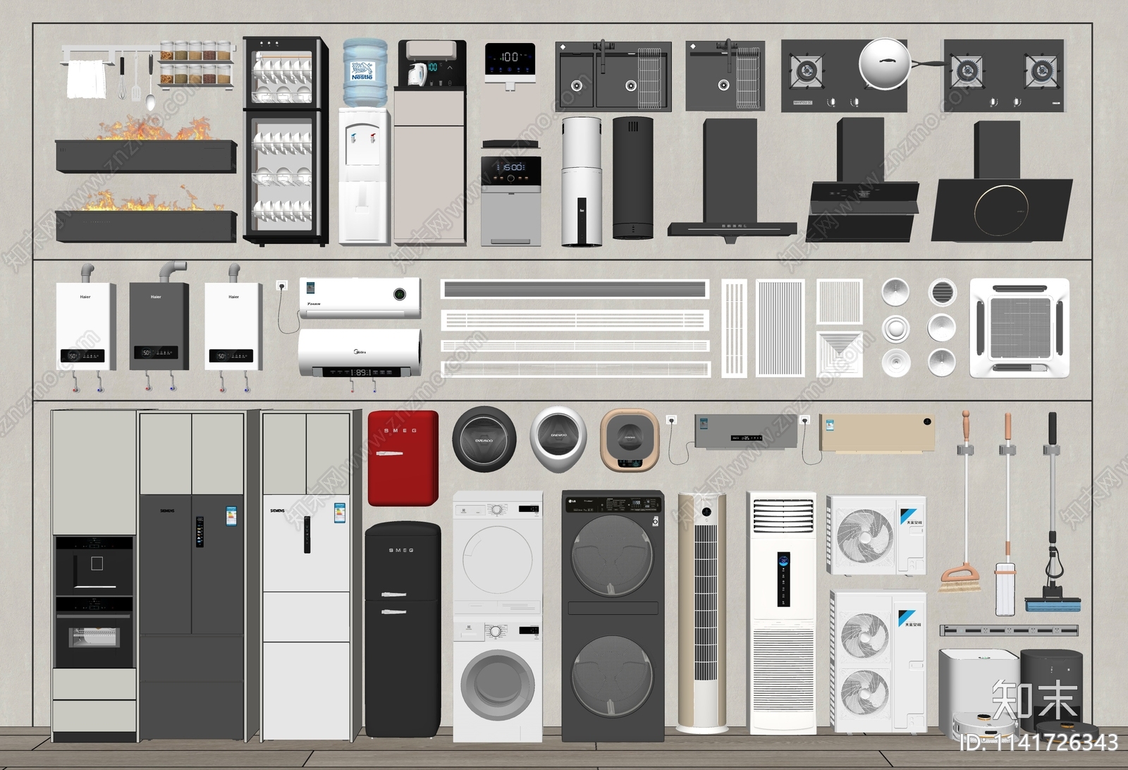 家用电器组合SU模型下载【ID:1141726343】