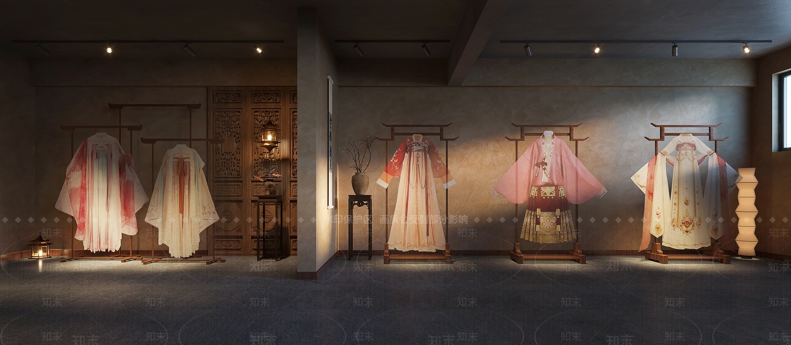 中式影视摄影场景展厅3D模型下载【ID:1141738265】