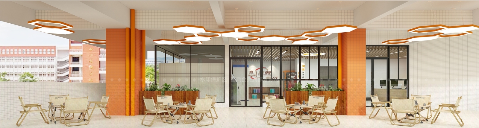现代校园服务中心3D模型下载【ID:1141742790】