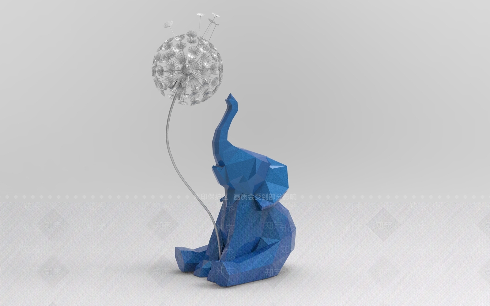 现代大象雕塑小品SU模型下载【ID:1141748106】