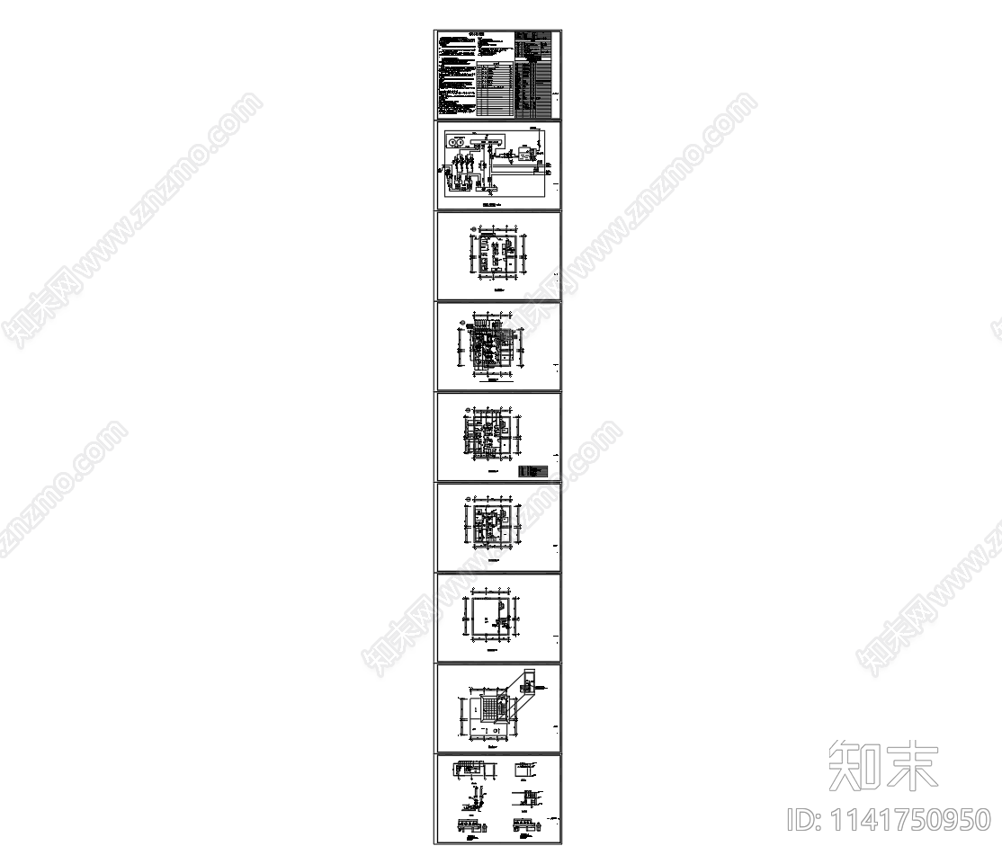 换热站工艺图设备布置cad施工图下载【ID:1141750950】