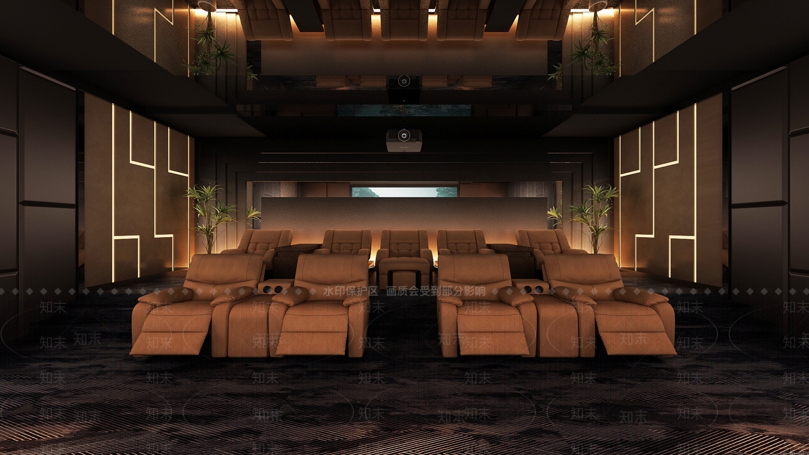 现代轻奢家居影音室3D模型下载【ID:1141753233】