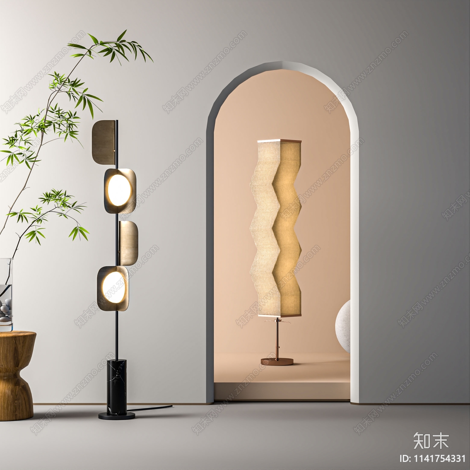 落地灯3D模型精品下载_3dmax模型_知末网