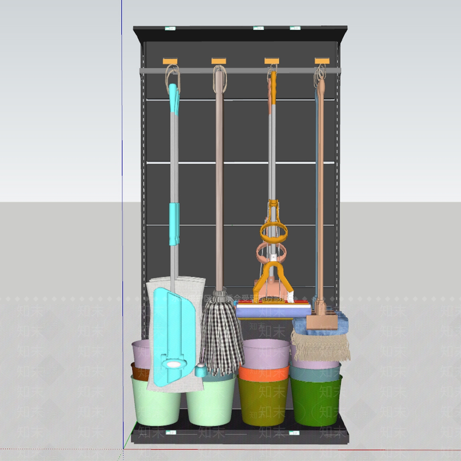 现代超市SU模型下载【ID:1141756601】