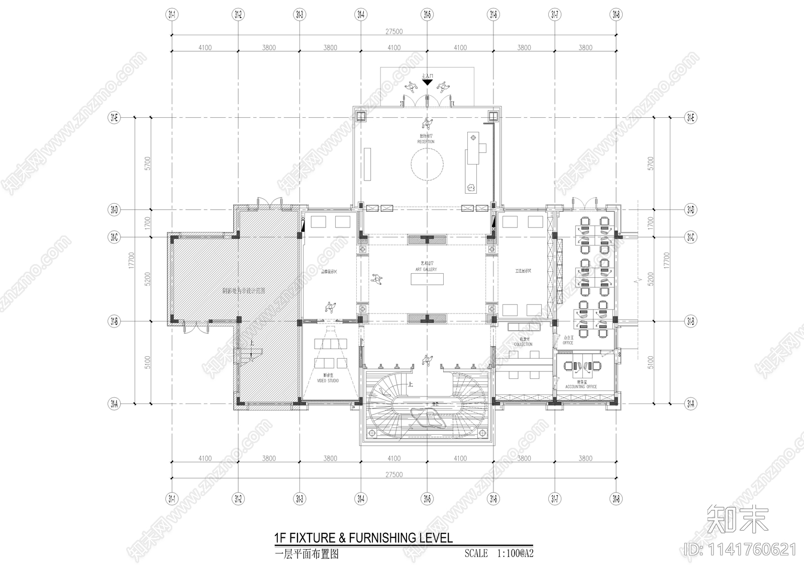 华润温州两层销售中心室内装修cad施工图下载【ID:1141760621】