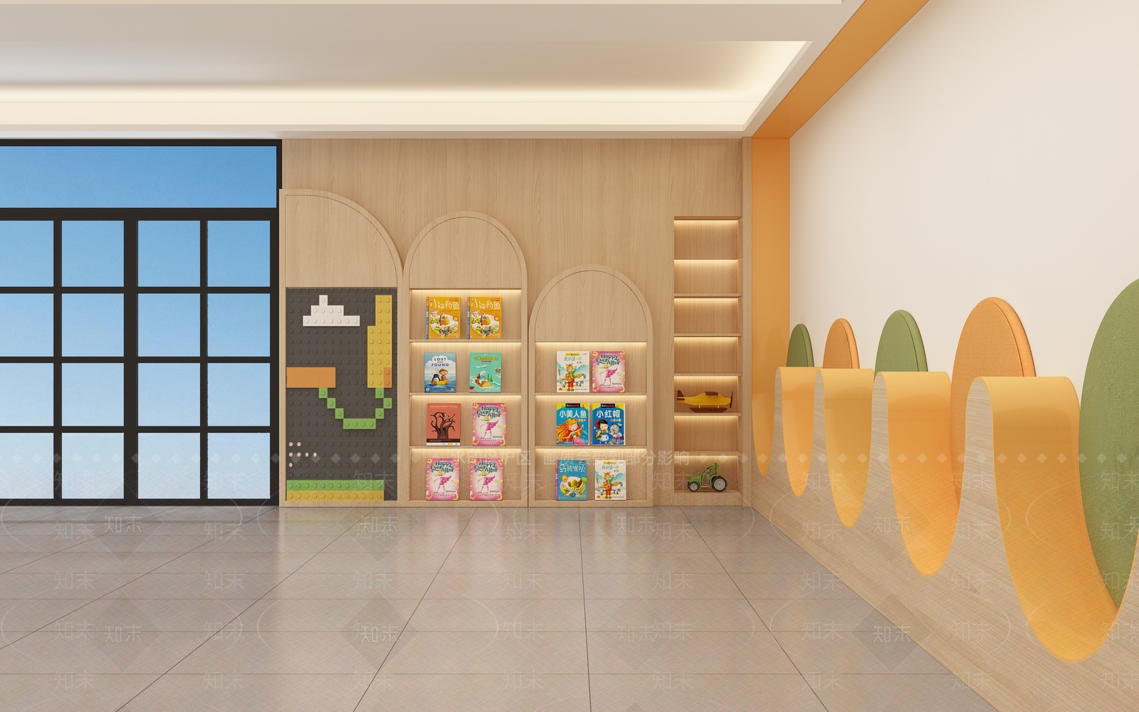 现代幼儿园大厅3D模型下载【ID:1141764765】