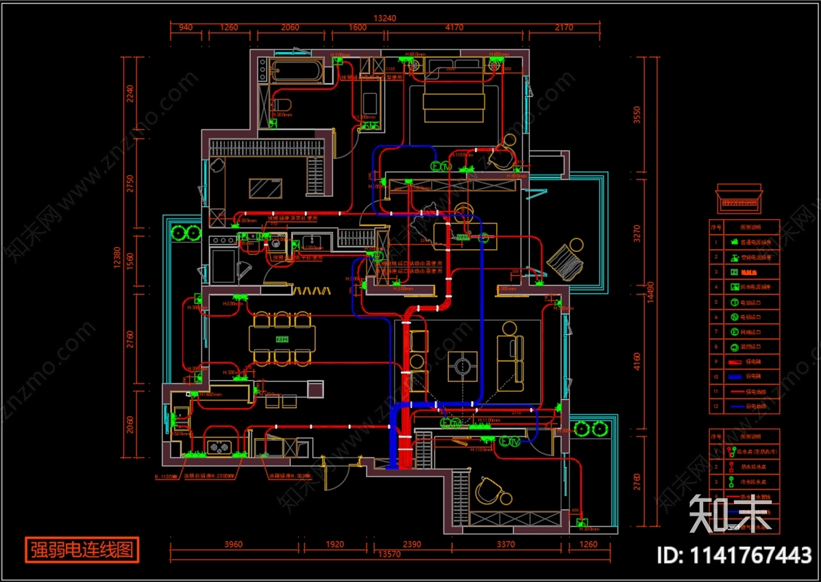 家装水电cad施工图下载【ID:1141767443】