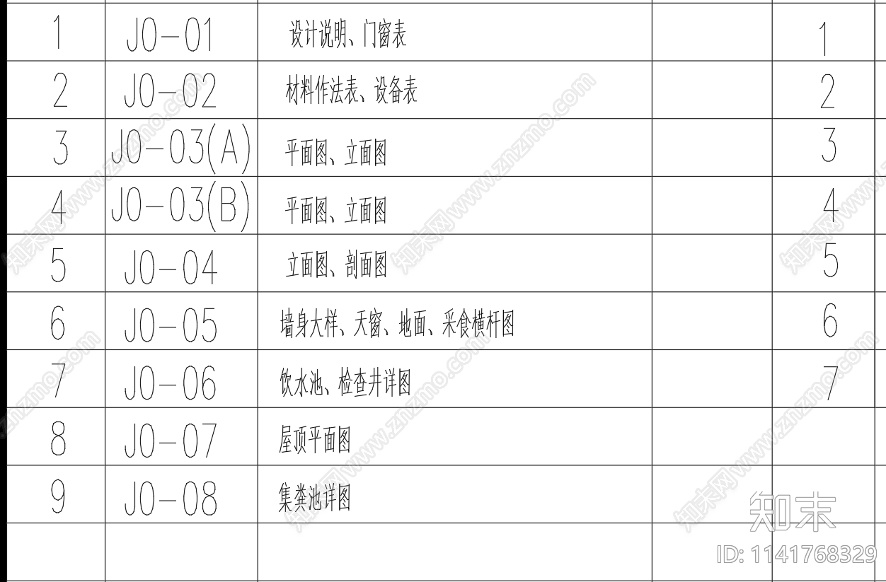 奶牛标准牛舍养殖大棚建筑施工图下载【ID:1141768329】