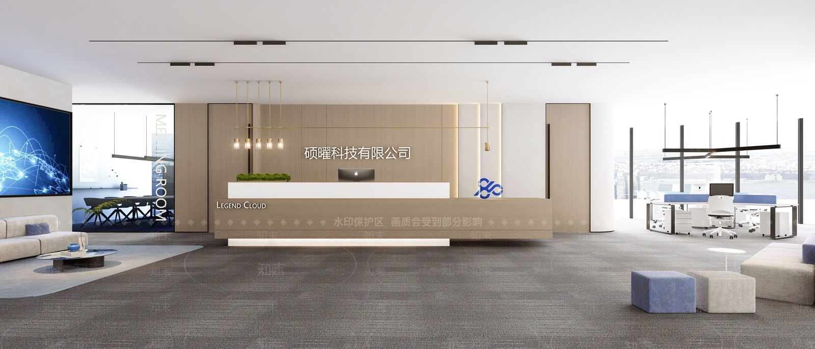 现代前台SU模型精品下载_SketchUp模型_知末网