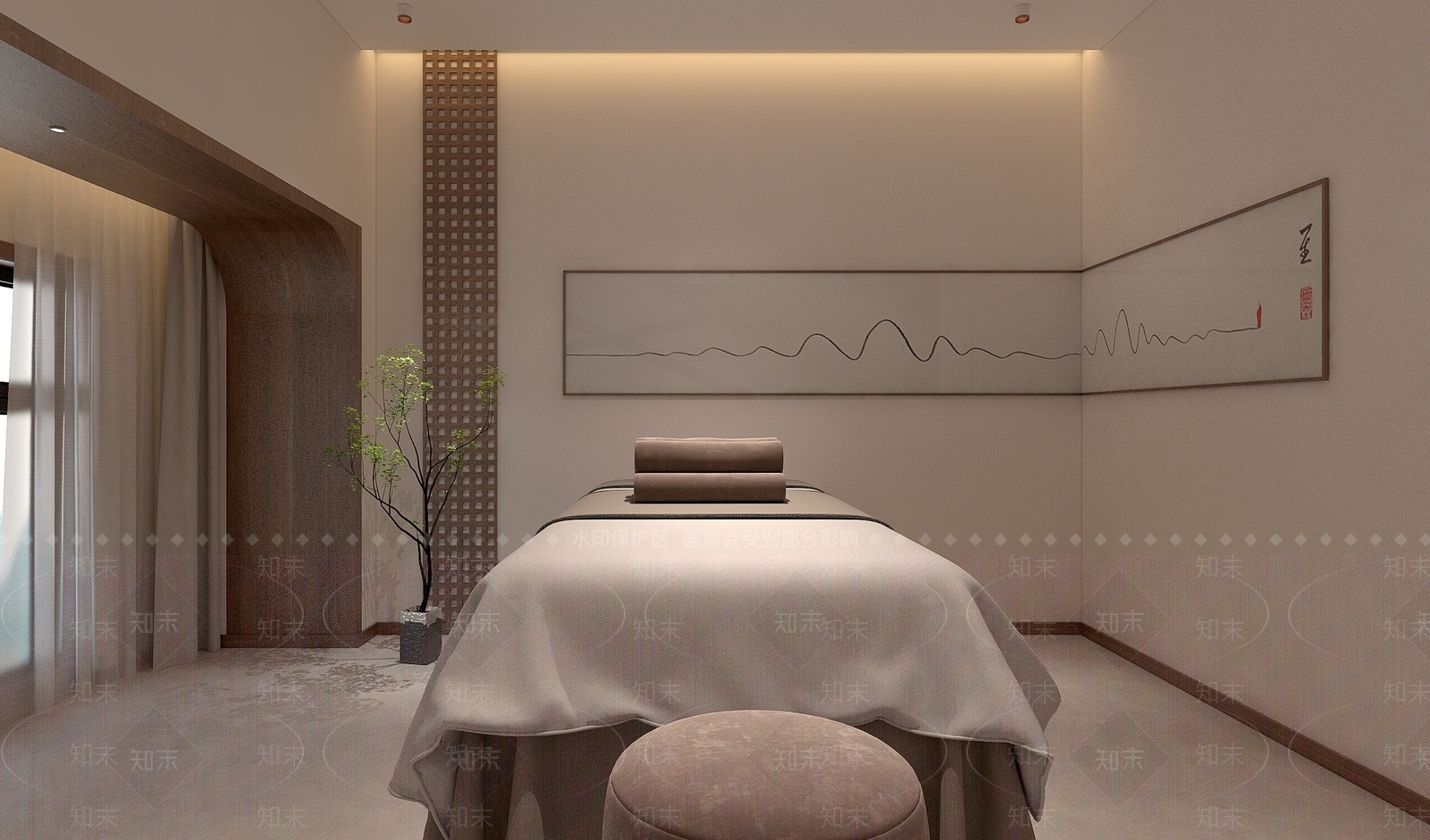 现代美容SPA店3D模型下载【ID:1141775889】