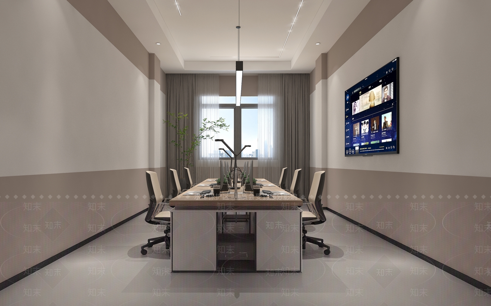 现代教师办公室3D模型下载【ID:1141776378】_知末3d模型网