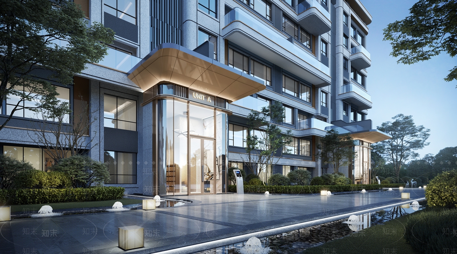 现代多层住宅3D模型下载【ID:1141777988】