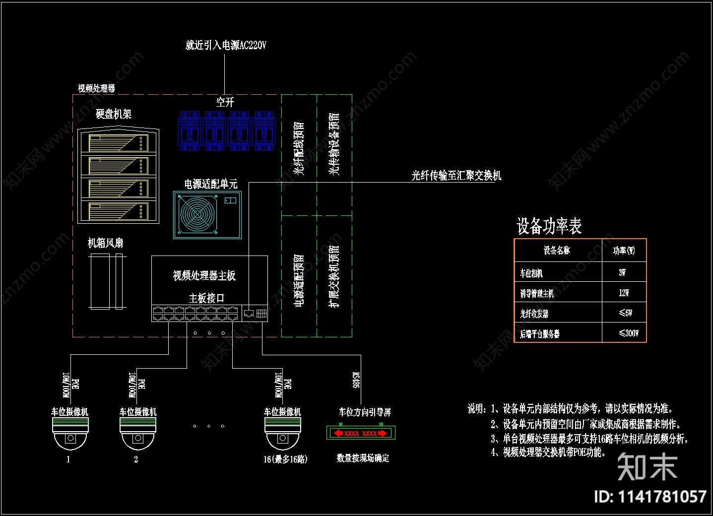 视频车位引导系统cad施工图下载【ID:1141781057】