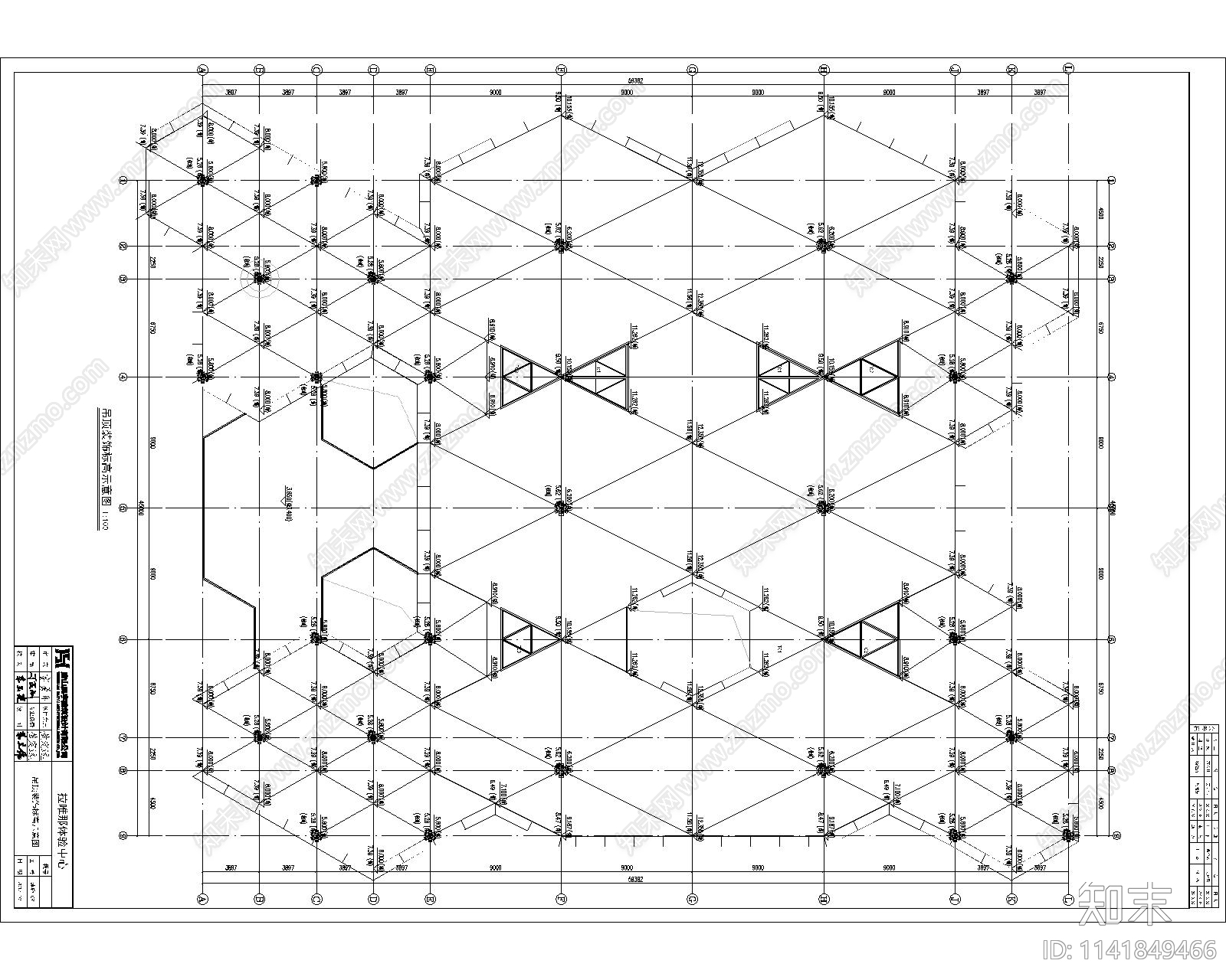 中南唐山拉唯那售楼处建筑cad施工图下载【ID:1141849466】